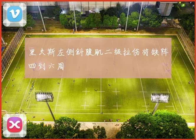 里夫斯左侧斜腹肌二级拉伤将缺阵四到六周